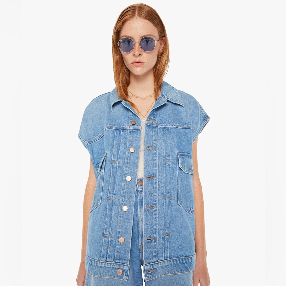 MOTHER denim Snacks! The Big Bite vest, size large